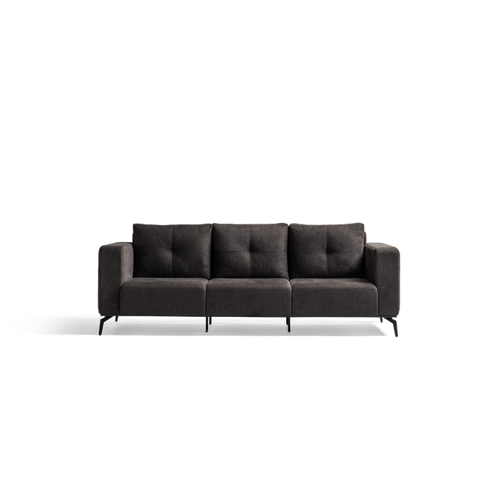 Dark gray sofa on a white background