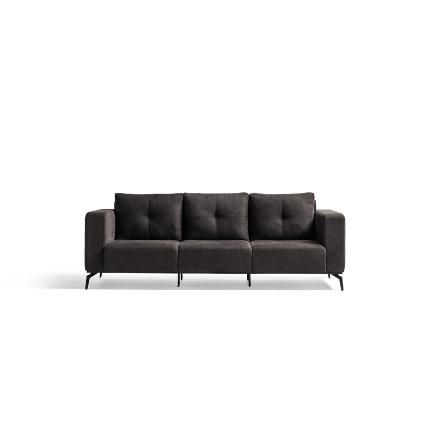 Dark gray sofa on a white background